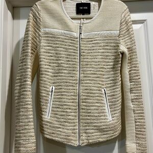 NIC+ZOE Women's Textured Cream and Tan Blazer
